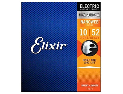 Cordas de Guitarra Elétrica, Elixir revestimento NANOWEB, super leve. 009-.042,