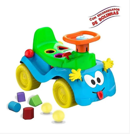 Totokinha Carrinho Andador Bolinha Infantil Azul