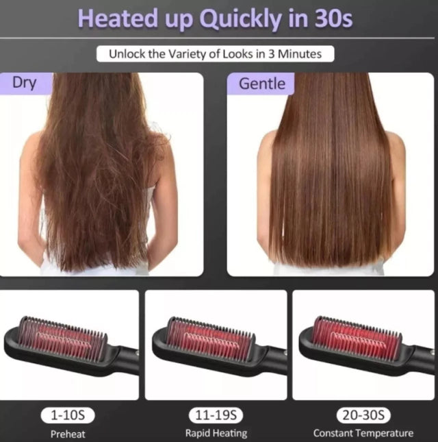 Escova Alisadora De Cabelo 5 Em 1 Bivolt 110V 220V